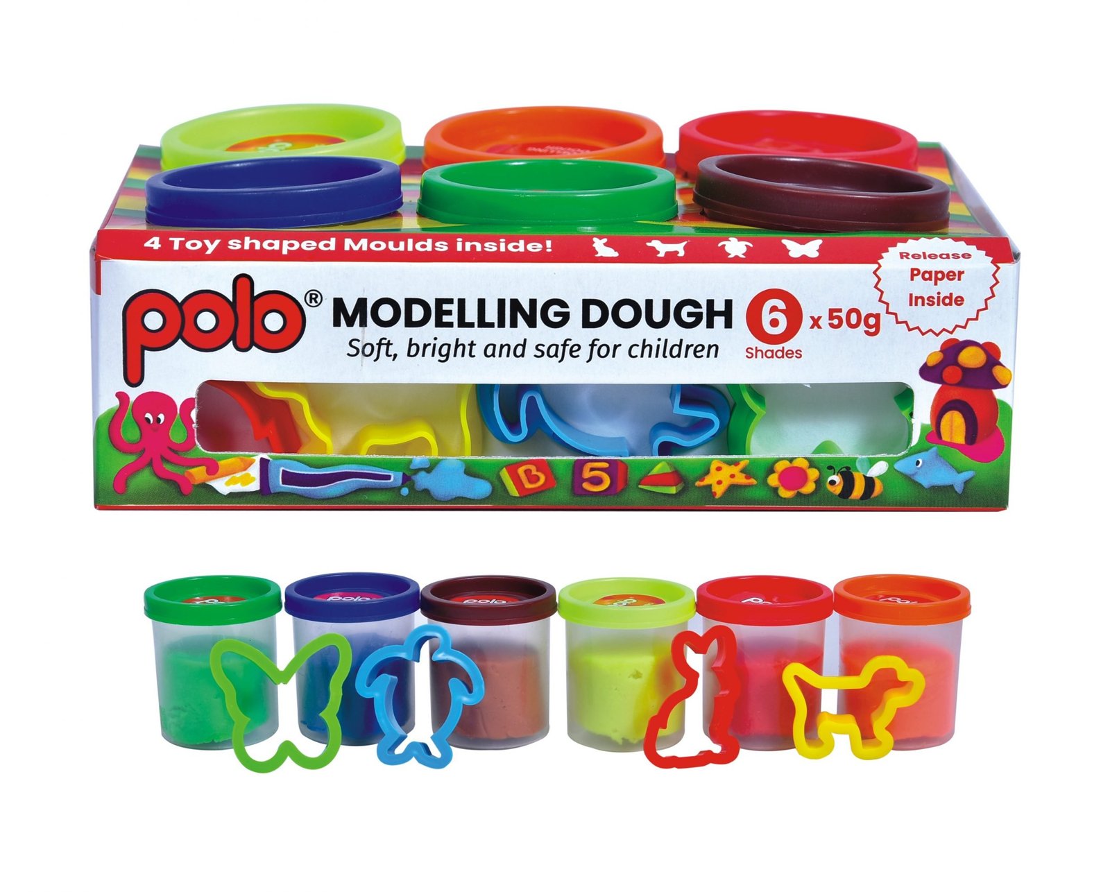 POLO MODELLING DOUGH – 6 SHADES