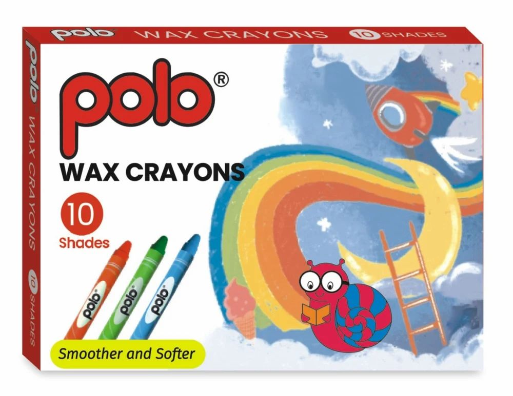 Wax Crayons 10 Shades Tray Pack (57 mm)