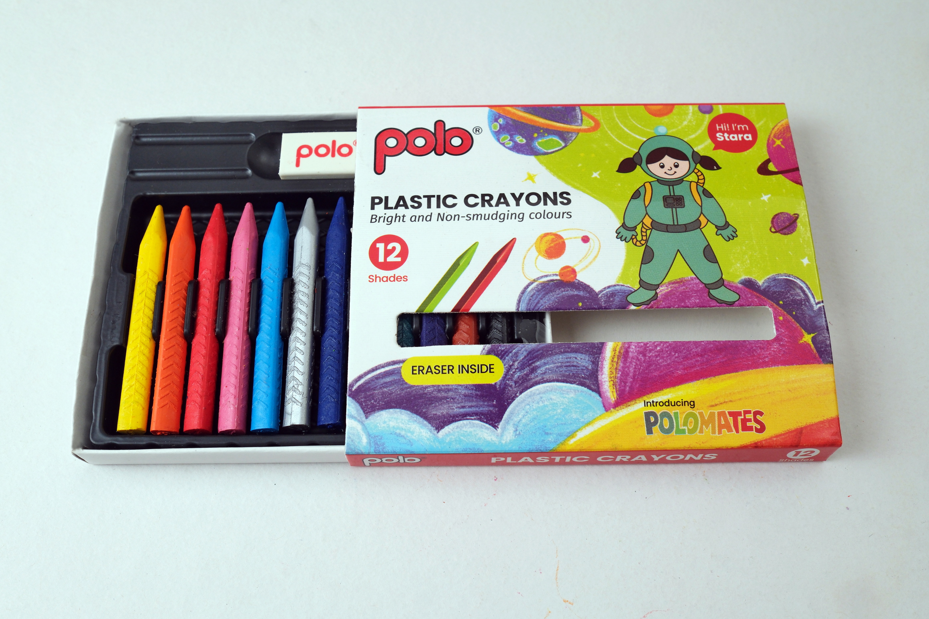 Plastic Crayons 12 Shades