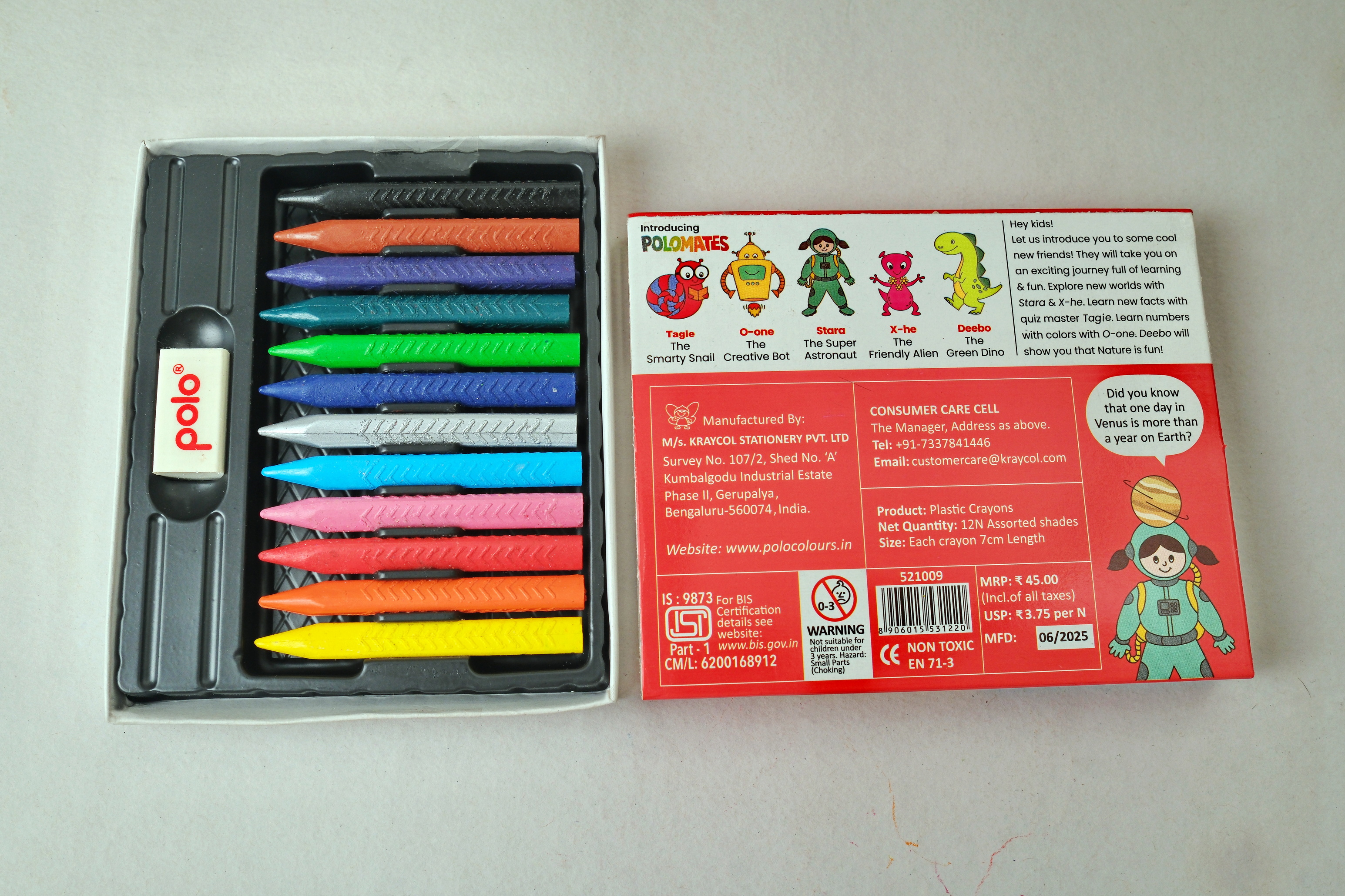 Plastic Crayons 15 Shades