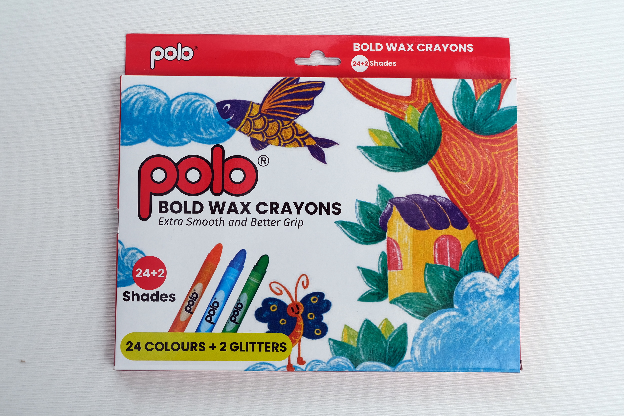 Bold Wax Crayons 24+2 Shades (90 mm)